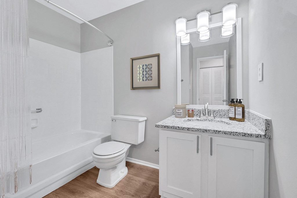 a bathroom with a toilet sink and bathtub