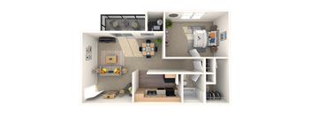 Slate 1 Bedroom 1 Bath