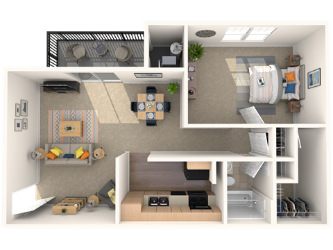 Slate 1 Bedroom 1 Bath