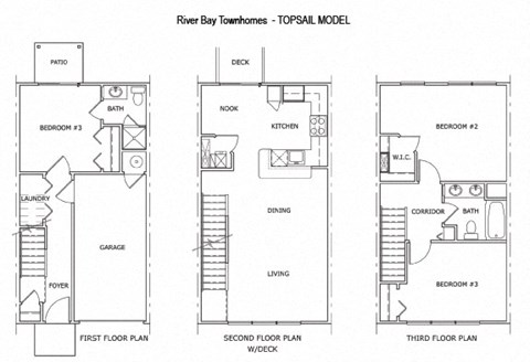 four different floor plans of a house with different floors