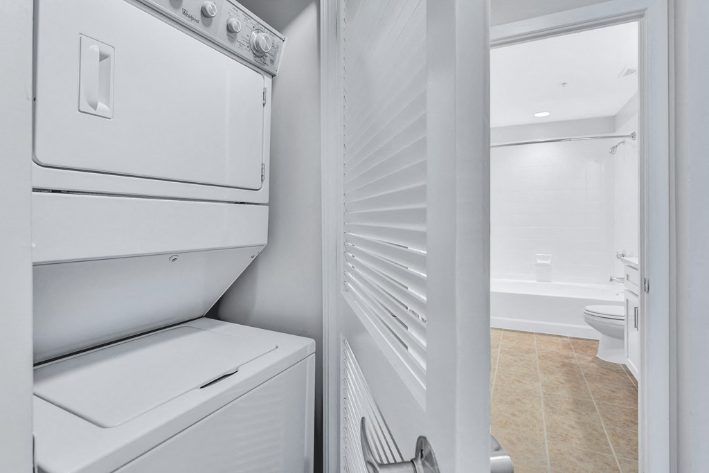 Stacked washer and dryer