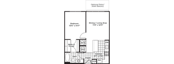1 Bedroom 1 Bath - A12