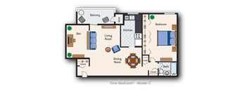 1 Bedroom 1 Bath Type C