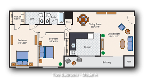 Wash Square 2 BR 858