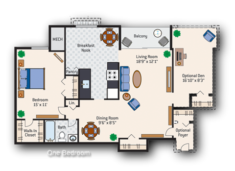 1 Bedroom 1 Bath