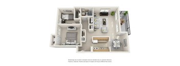 a house is shown with a balcony and a living room