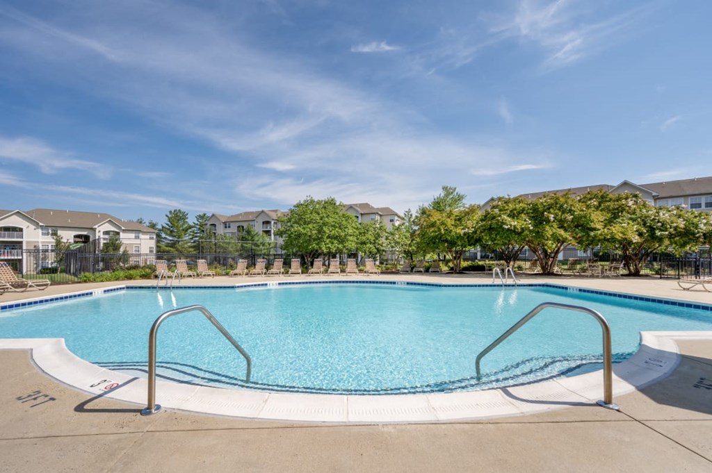 the swimming pool at the preserve at ballantyne commons apartments