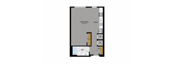 floor plan of studio apartment with roommates