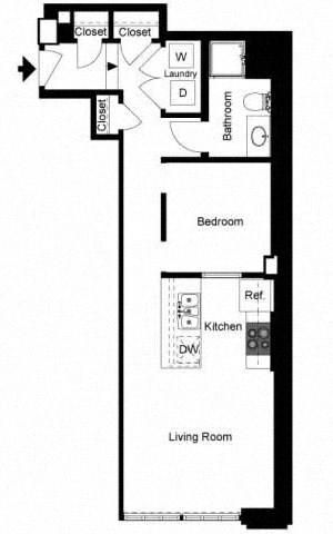 a floor plan of a synagogue with a line of blocks