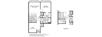 1 Bedroom 1 Bath + Den - AD2 Affordable 60%