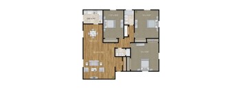 A floor plan of a house with labeled rooms and dimensions.