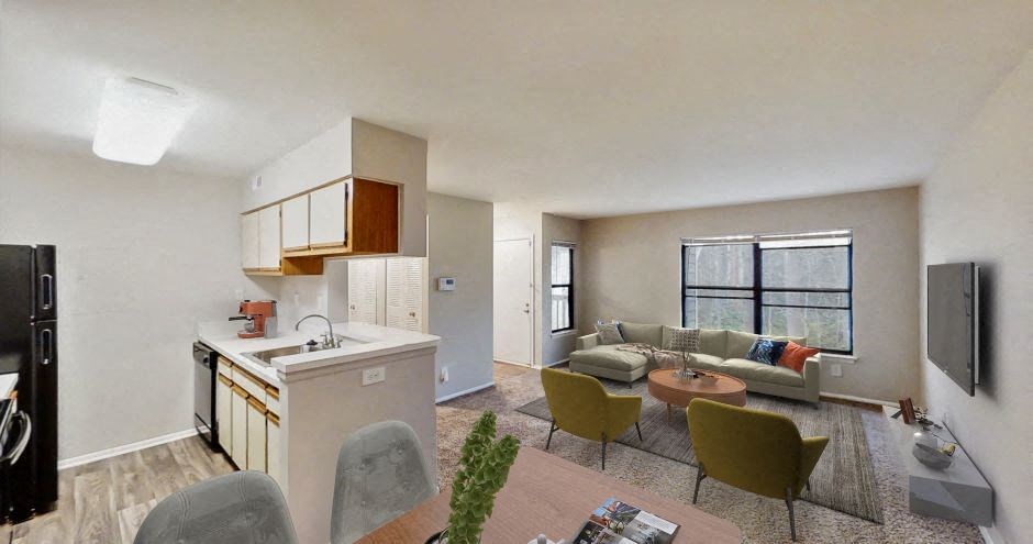 Kitchen and Livingroom