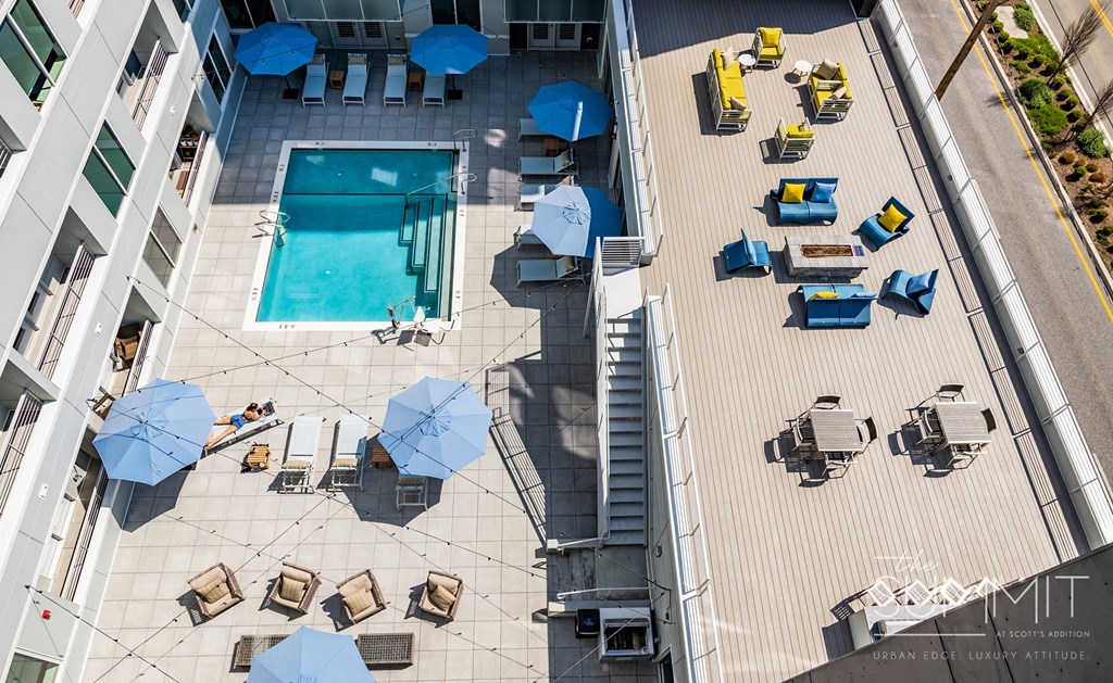 a rendering of the pool and patio area of a hotel