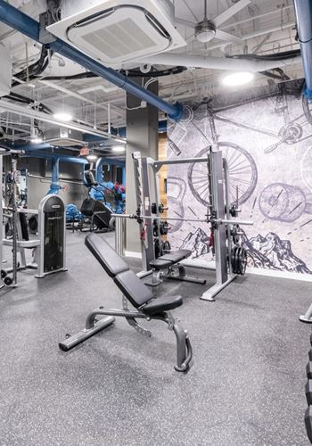 the gym at the m on hennepin apartments in minneapolis, mn