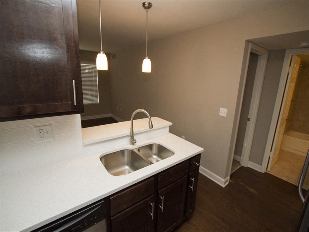 a kitchen with a sink and a dishwasher