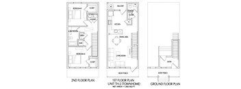 2 bedroom Townhouse 2D Floorplan-Oleanders at Broadway