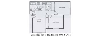 a floor plan of a house with a bedroom and a living room