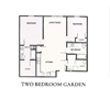 2 Bedroom 2 Bath 2D Floorplan-Villas on the Strand, Galveston, TX