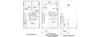 3 bedroom Townhouse 2D Floorplan-Oleanders at Broadway