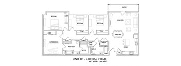4 bedroom 2D Floorplan-Oleanders at Broadway