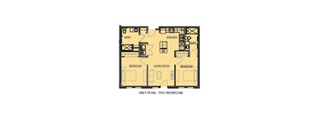2D Floorplan of 2 Bedroom 1 Bath-1