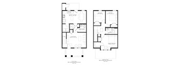 two floor plan of a house with two different floors