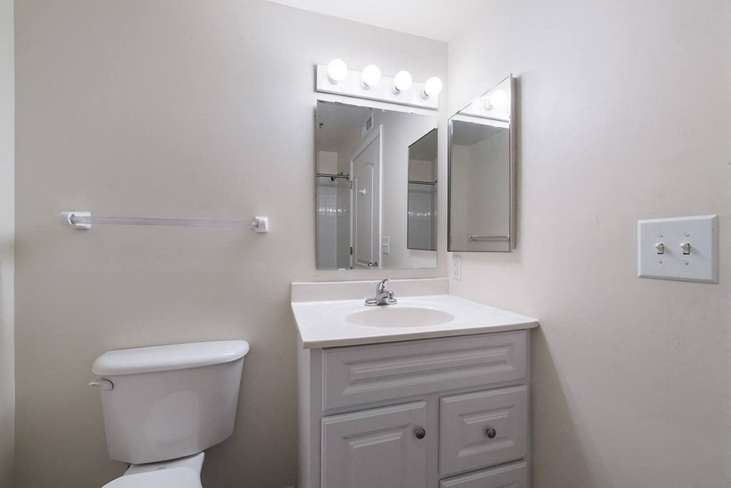 a bathroom with a toilet and a sink and a mirror