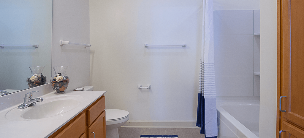 a bathroom with a sink and a toilet and a shower