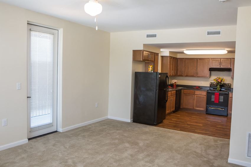 Apartment living room Apartment living room to kitchen area, The Lofts at Southside Apartments