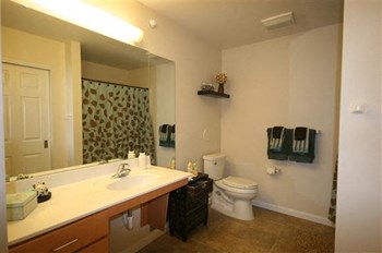 Apartment bathroom-Senior Living at Cambridge Heights Apartments, St. Louis, MO - Photo Gallery 13