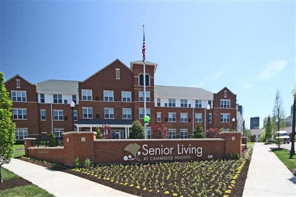 Front exterior of apartment complex-Senior Living at Cambridge Heights Apartments, St. Louis, MO - Photo Gallery 1