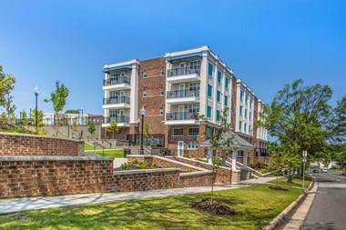 Exterior of building The Lofts at Southside, Durham, NC