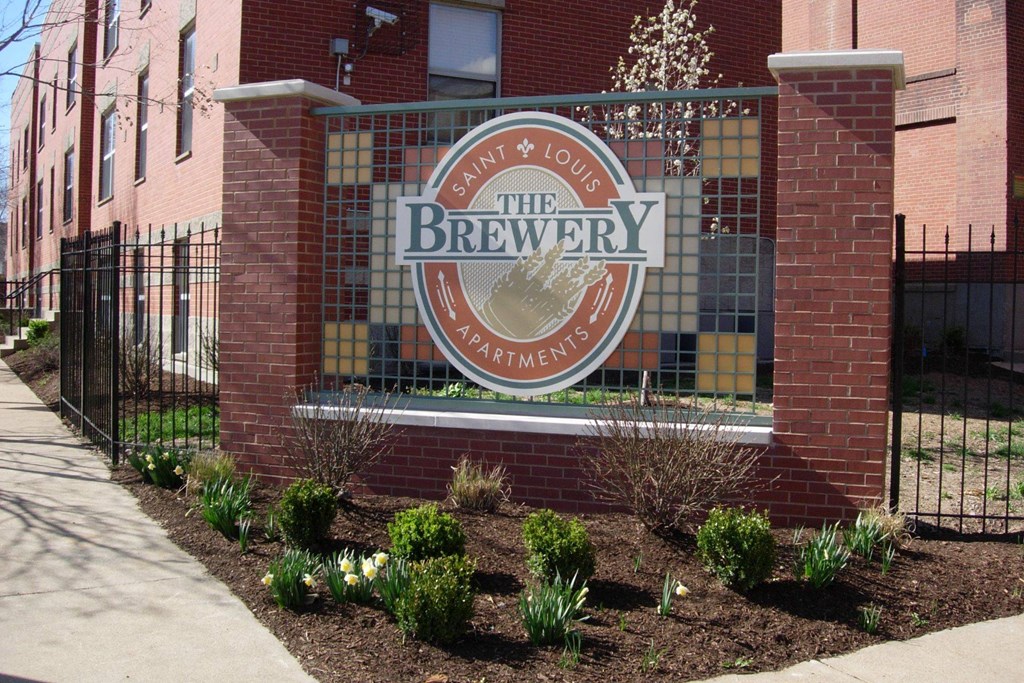 Property sign at The Brewery Apartments