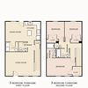 3 Bedroom 3 Bathroom Townhome 2D Floorplan 3 Bedroom 3 Bathroom Townhome 2D Floorplan-Villas on the Strand, Galveston, TX 77550