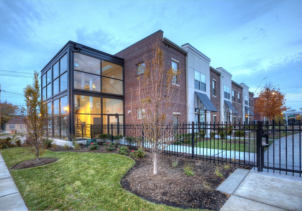 the preserve at cardinal heights apartments exterior view at dusk