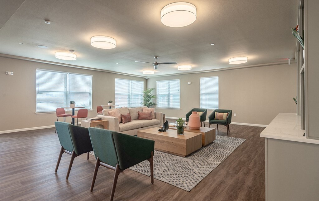 the preserve at ballantyne commons living room and dining area