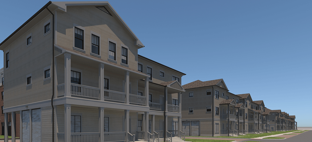 an image of an apartment building on a street at Oleanders at Broadway Apartments