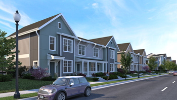 Digital Rendering of Street View of the Apartment Buildings Digital rendering of street of two story buildings -Preservation Square - Photo Gallery 3
