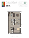 Unit D 2D floorplan Unit D 2D floorplan_Tower on Maumee, Toledo, OH, 43604