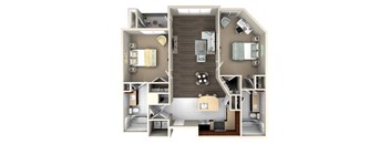 2BA Edmonds Floor Plan at The Beacon at Waugh Chapel, Gambrills, MD, 21054