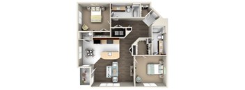 2BA Grayson Floor Plan at The Beacon at Waugh Chapel, Gambrills, 21054