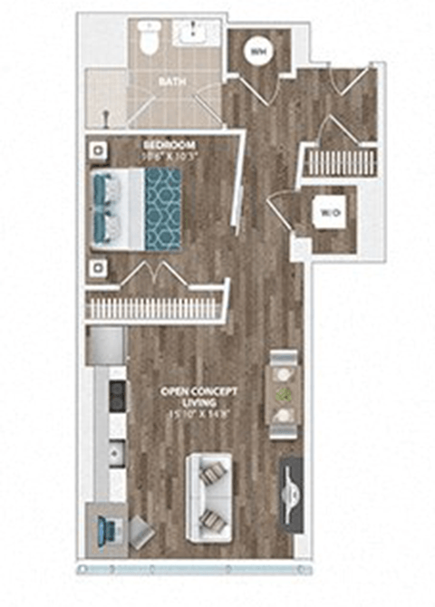A3A Floor Plan at Sinclaire on Seminary, Alexandria, VA 22311