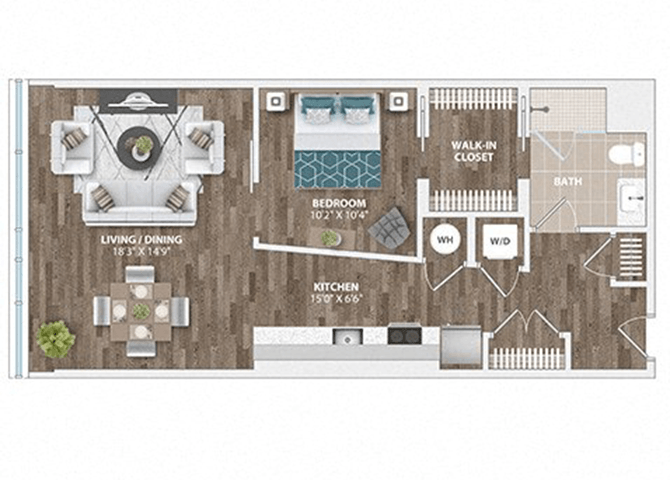 A5A Floor Plan at Sinclaire on Seminary, Alexandria, VA