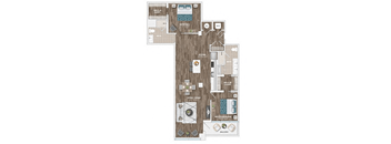 B17B Floor Plan at Sinclaire on Seminary, Alexandria, 22311