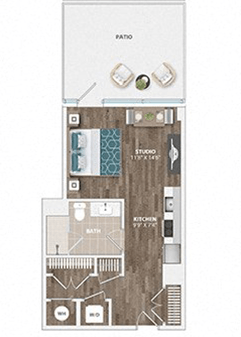 S5A Floor Plan at Sinclaire on Seminary, Virginia, 22311