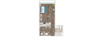 S1A Floor Plan at Sinclaire on Seminary, Alexandria