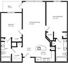 2 bed 2 bath Fenton Floor Plan 2 bed 2 bath Fenton Floor Plan at The Beacon at Waugh Chapel, Maryland, 21054
