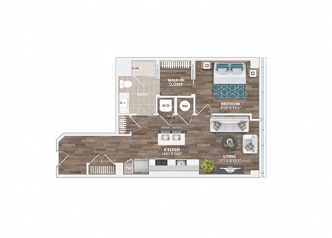 A9A Floor Plan at Sinclaire on Seminary, Alexandria Virginia