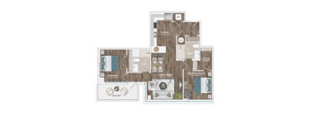 B4B Floor Plan at Sinclaire on Seminary, Virginia, 22311