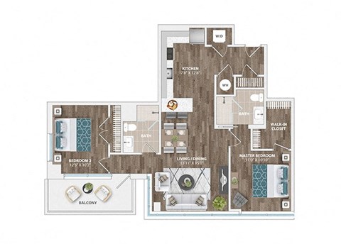 B4B Floor Plan at Sinclaire on Seminary, Virginia, 22311